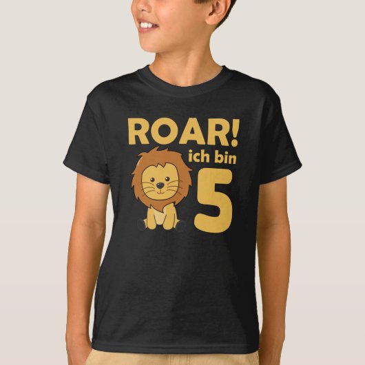 Kinderen 5. 5 jaar oud als ik vijf ben t-shirt (Voorkant)