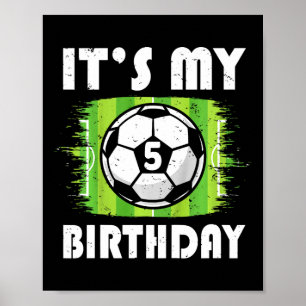 Kinderen 5 jaar oud Kinderen Voetbalspeler 5e Verj Poster