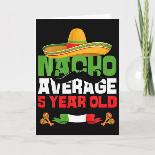 Kinderen 5 Jaar Oude Mexicaanse Fiesta 5e Verjaard Kaart
