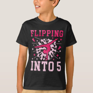 Kinderen 5e verjaardag Cheerleading Meisje Vijf Ja T-shirt