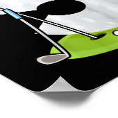 Kinderen 5e verjaardag golf grappige golfer 5 jaar poster (Hoek)
