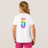 Kinderen 5e verjaardagsfeestje - Bewerkbare tekst T-shirt (Achterkant volledig)
