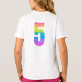 Kinderen 5e verjaardagsfeestje - Bewerkbare tekst T-shirt (Achterkant)