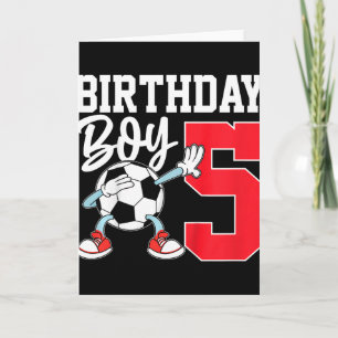 Kinderen 5e verjaardagsshirt jongen voetbal kinder kaart