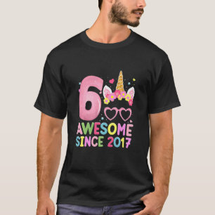 Kinderen 6 jaar 6de verjaardag meisje kinderen een t-shirt
