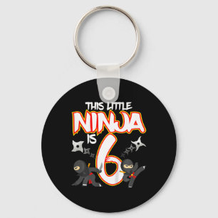 Kinderen 6 Jaar Oude Ninja Verjaardagsfeestje Mart Sleutelhanger