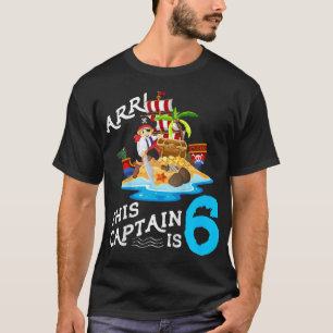 Kinderen 6 Jaar Oude Piraat Verjaardag Jongen Deze T-shirt