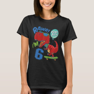 Kinderen 6de verjaardag 6 jaar oude jongen rode T- T-shirt