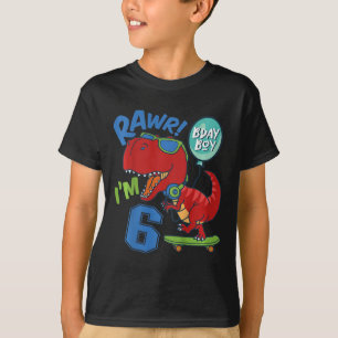 Kinderen 6de verjaardag 6 jaar oude jongen rode T- T-shirt