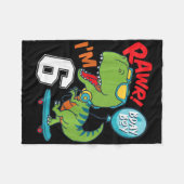 Kinderen 6de verjaardag 6 jaar oude jongen T-rex S Fleece Deken (Voorkant (Horizontaal))