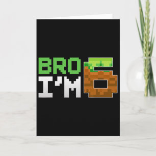 Kinderen 6de verjaardag jongen broer ik ben 6 jaar kaart