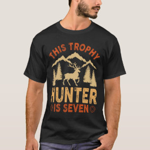 Kinderen 7 Jaar Jacht Verjaardagsfeest Eend Herten T-shirt