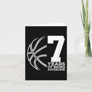 Kinderen 7 JAAR VOL MAAR AWESOME BASKETBAL 7e VERJ Kaart