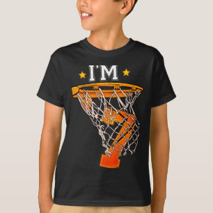 Kinderen 7e verjaardag basketbal 7 jongen meisje 6 t-shirt