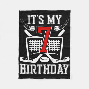 Kinderen 7e verjaardag IJshockey Jongen 7 jaar IJs Fleece Deken