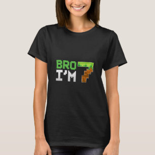 Kinderen 7e verjaardag jongen bro ik ben 7 jaar ou t-shirt