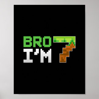 Kinderen 7e verjaardag jongen broer ik ben 7 jaar poster