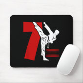 Kinderen 7e verjaardag Karate 7 jaar oude Karate v Muismat (Met muis)