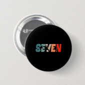 Kinderen 7e verjaardag Karate vechter 7 jaar oude Ronde Button 5,7 Cm (Voorkant /achterkant)
