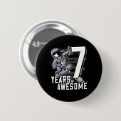 Kinderen 7e verjaardag ronde button 5,7 cm (Voorkant /achterkant)