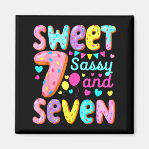 Kinderen 7e verjaardag Sweet Sy en zeven verjaarda Magneet