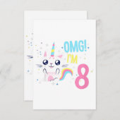 Kinderen 8 jaar oud meisje verjaardag outfit cadea kaart (Voorkant / Achterkant)