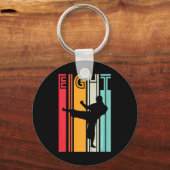 Kinderen 8e verjaardagscadeau Karate Retro Taekwon Sleutelhanger (Voorkant)