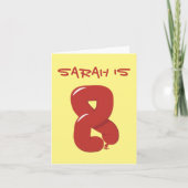 Kinderen 8e, Verjaardagskaart, Kaart (Voorkant)