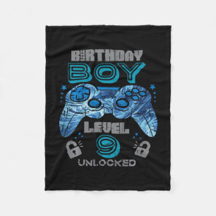 Kinderen 9e verjaardag Gamer Niveau 9 Ontgrendeld  Fleece Deken