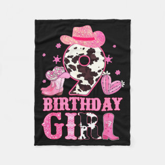 Kinderen 9e verjaardag meisje rodeo western cowgir fleece deken