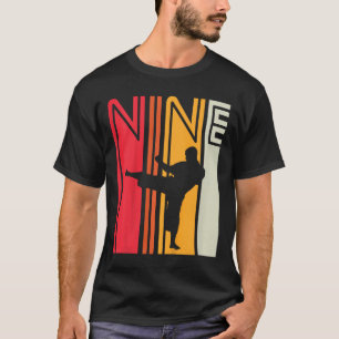 Kinderen 9e verjaardagscadeau Karate Retro Taekwon T-shirt