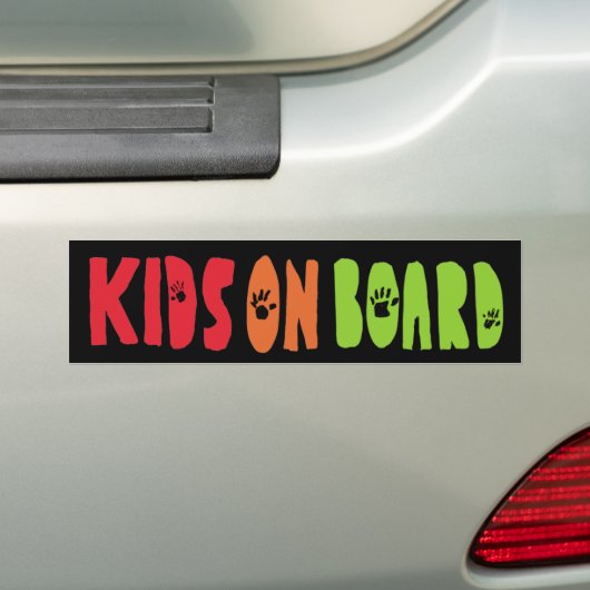 Kinderen aan boord bumpersticker (Op auto)