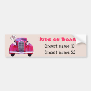 Kinderen aan boord bumpersticker