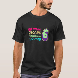 Kinderen aan boord Ik word 6 Locomotief Trein 6e T-shirt