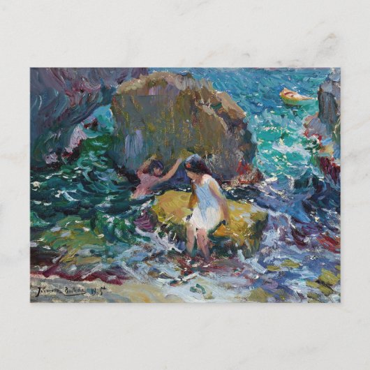 Kinderen aan de kust, Jávea | Joaquín Sorolla Briefkaart (Voorkant)
