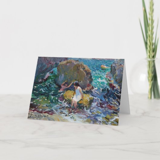 Kinderen aan de kust, Jávea | Joaquín Sorolla Kaart (Voorkant)