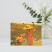 Kinderen aan de wal van het Zee - Joaquín Sorolla Briefkaart (Staand voorkant)