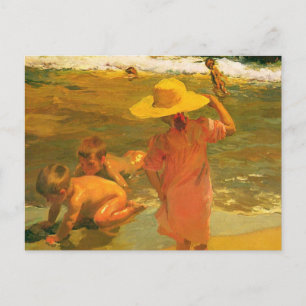 Kinderen aan de wal van het Zee - Joaquín Sorolla Briefkaart
