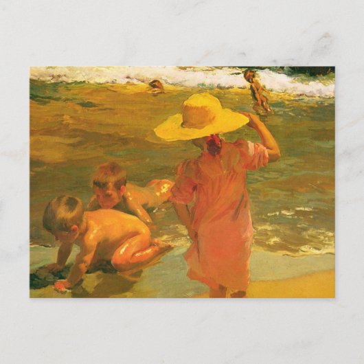 Kinderen aan de wal van het Zee - Joaquín Sorolla Briefkaart (Voorkant)