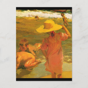Kinderen aan de wal van het Zee - Joaquín Sorolla Briefkaart