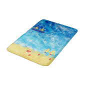 Kinderen aan de Zee Modern Hedendaags Kunst Badmat (Gekanteld)