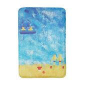 Kinderen aan de Zee Modern Hedendaags Kunst Badmat (Voorkant Verticaal)