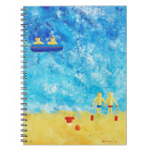 Kinderen aan de Zee Modern Hedendaags Kunst Notitieboek (Voorkant)