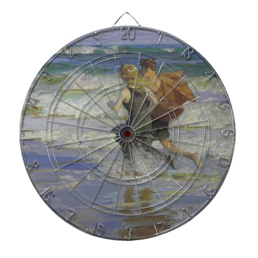 Kinderen aan het strand (door Edward Henry Potthas Dartbord (Voorkant)
