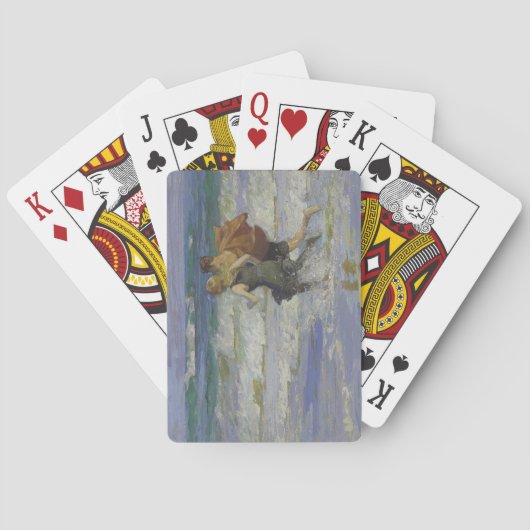 Kinderen aan het strand (door Edward Henry Potthas Pokerkaarten (Achterkant)