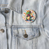 Kinderen Aangepaste Dino Verjaardag  Ronde Button 5,7 Cm (In situ)