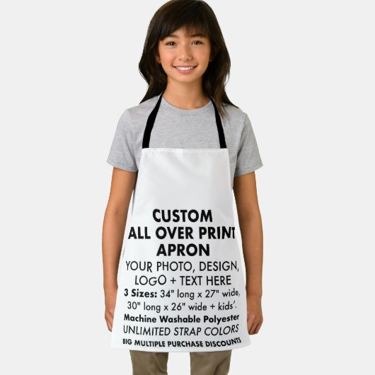 Kinderen Aangepaste gepersonaliseerde All Over Pri Schort (Insitu)