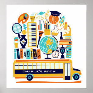 Kinderen Aangepaste naam School poster