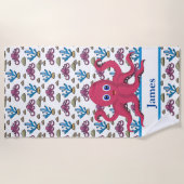 Kinderen Aangepaste Octopus  Strandlaken (Voorkant)