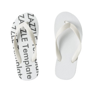 Kinderen Aangepaste Teenslippers Blanco Sjabloon